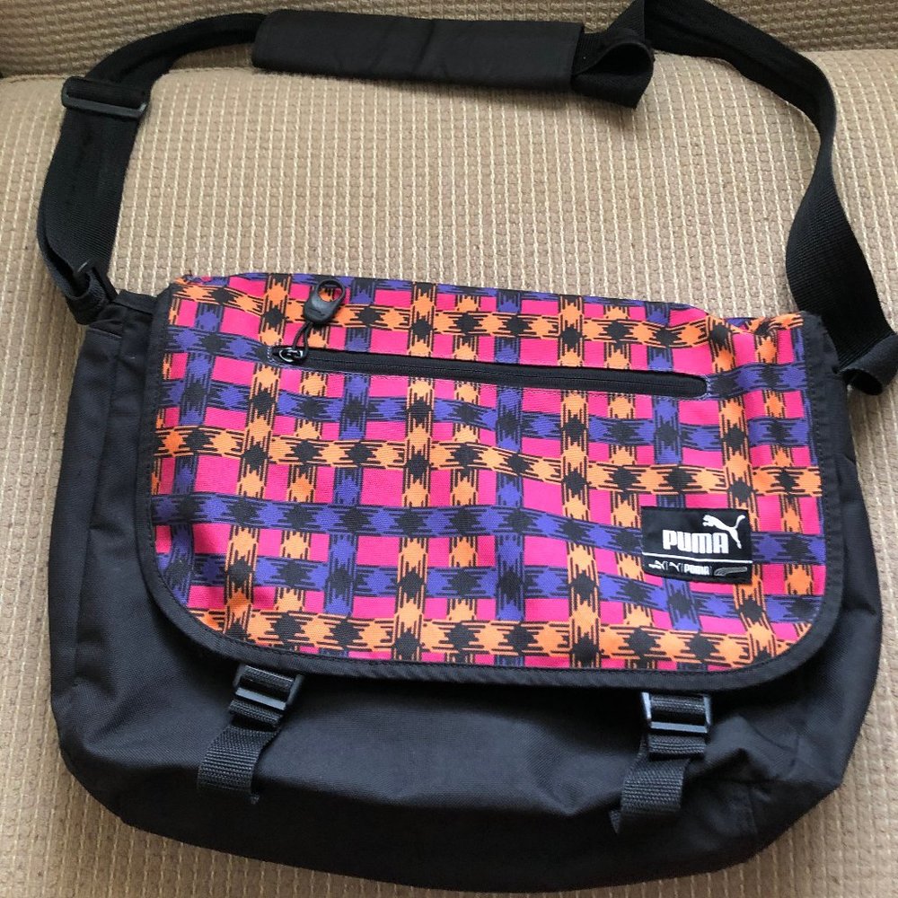 Puma Multi Color Flap Messenger Bag.